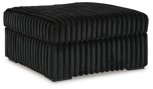 Midnight-Madness Oversized Accent Ottoman - Onyx