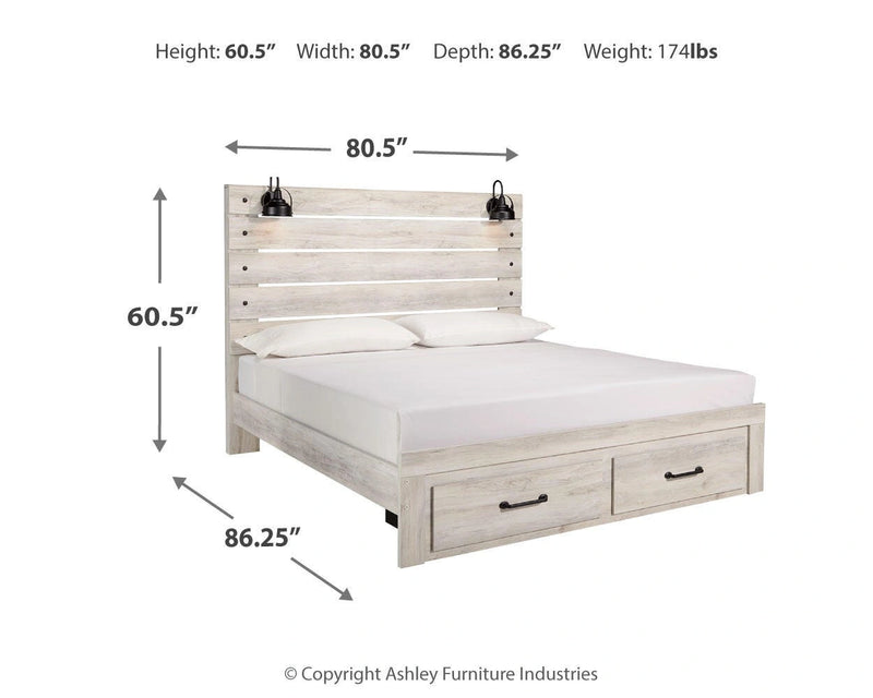 Cambeck Bed with 2 Storage Drawers