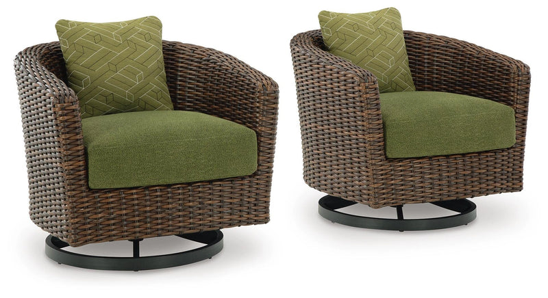Horizon Hall Outdoor Swivel Lounge Chair with Cushion